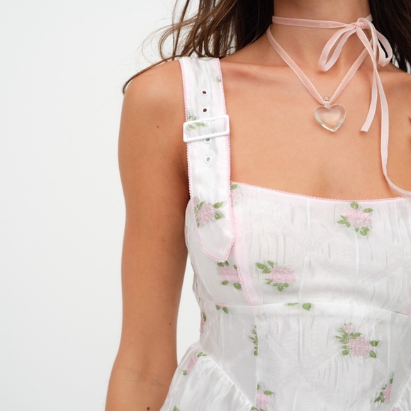 For Love & Lemons Tasha Mini Dress Size S / White - Picture 2 of 3